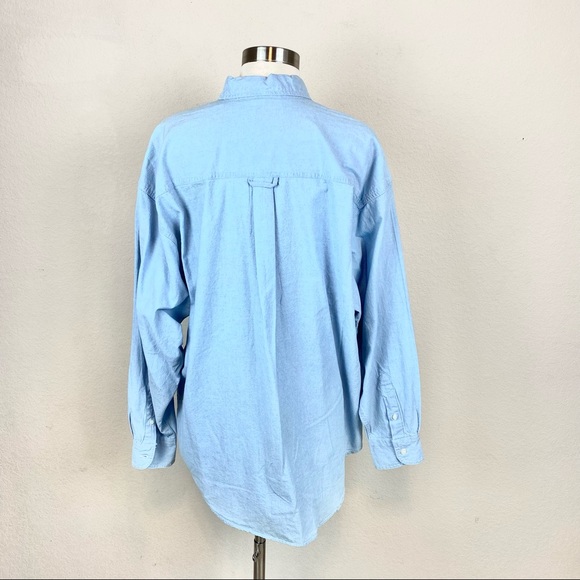 The Point Marshall Field’s Blue Button Down Top - Picture 3 of 8